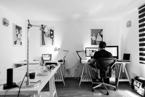 Home office workspace